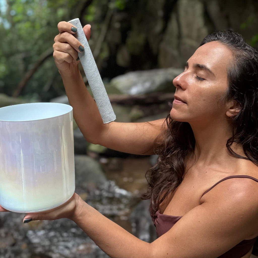 Terratone Pearl Quartz Crystal Singing Bowl