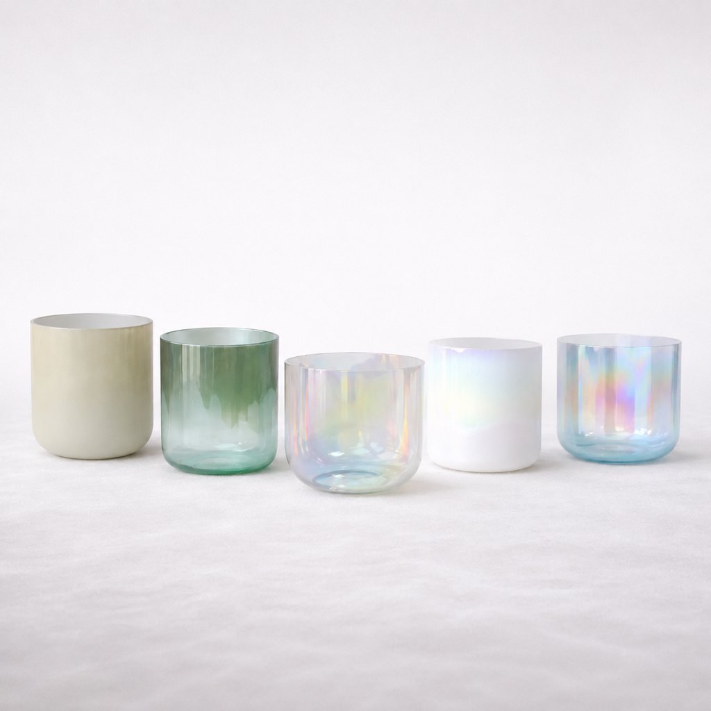 Terratone Signature 5-Bowl Crystal Singing Bowl Set